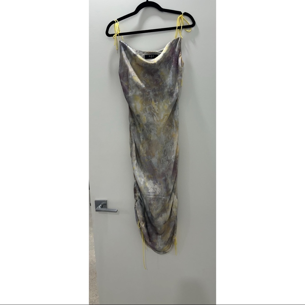 O.P.T. Scrunched midi dress